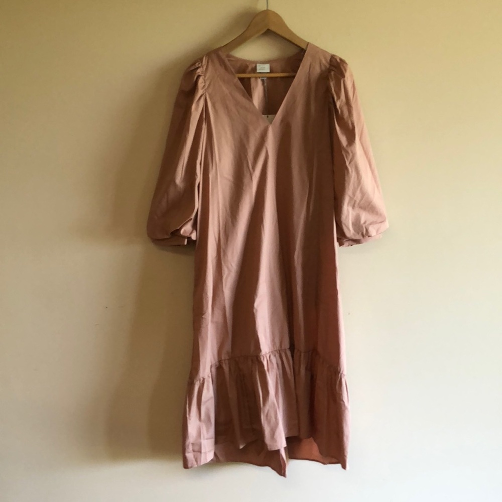 A New Day blush pink modern shift dress